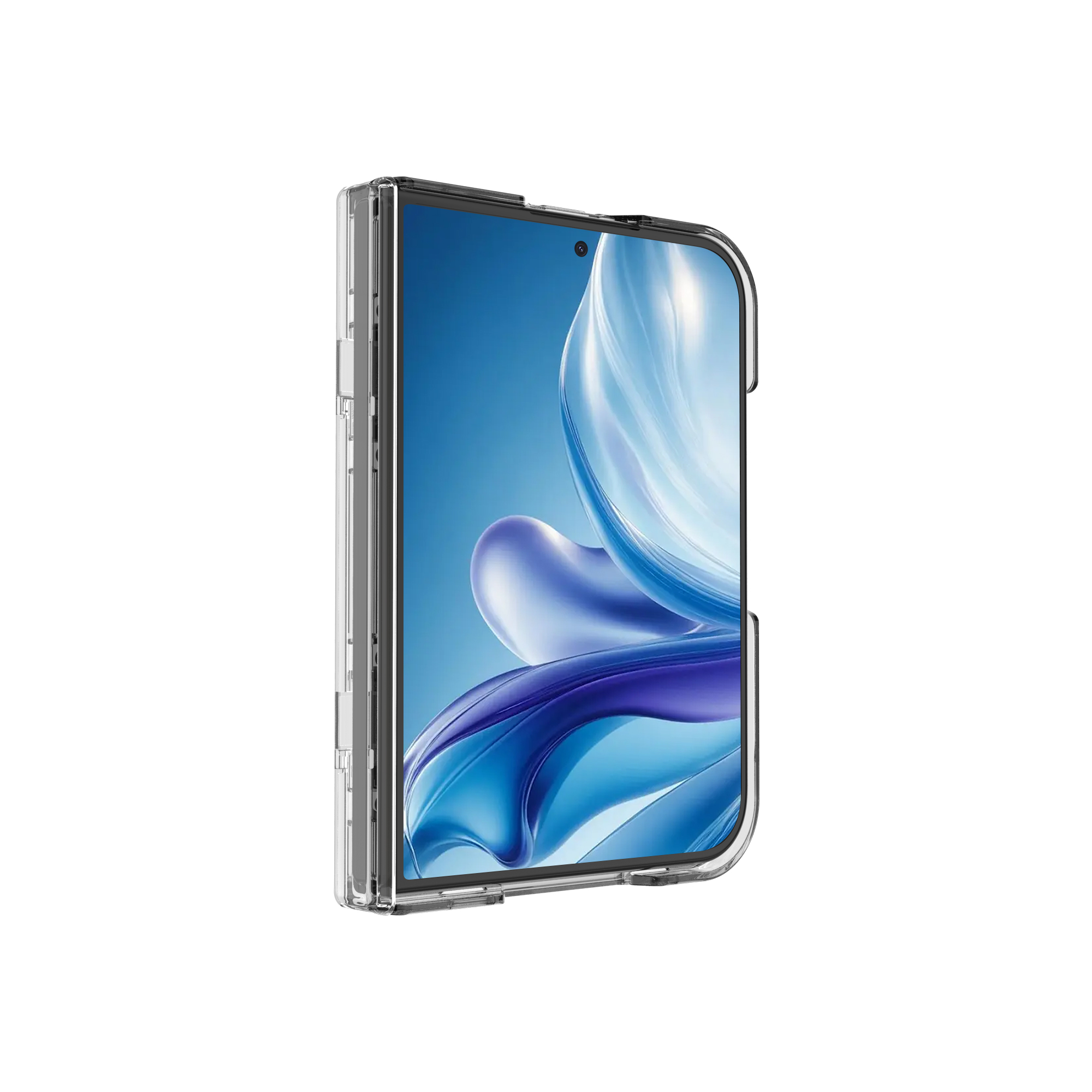 CLEAR BACK CASE WITH HINGE COVER